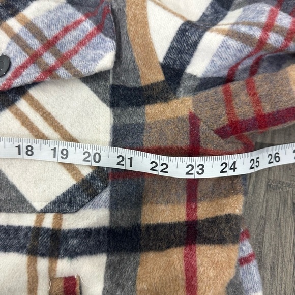 Spoon Jeans Brown Plaid Button Down Jacket Womens Size 1X - Picture 5 of 6